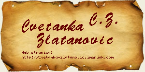 Cvetanka Zlatanović vizit kartica